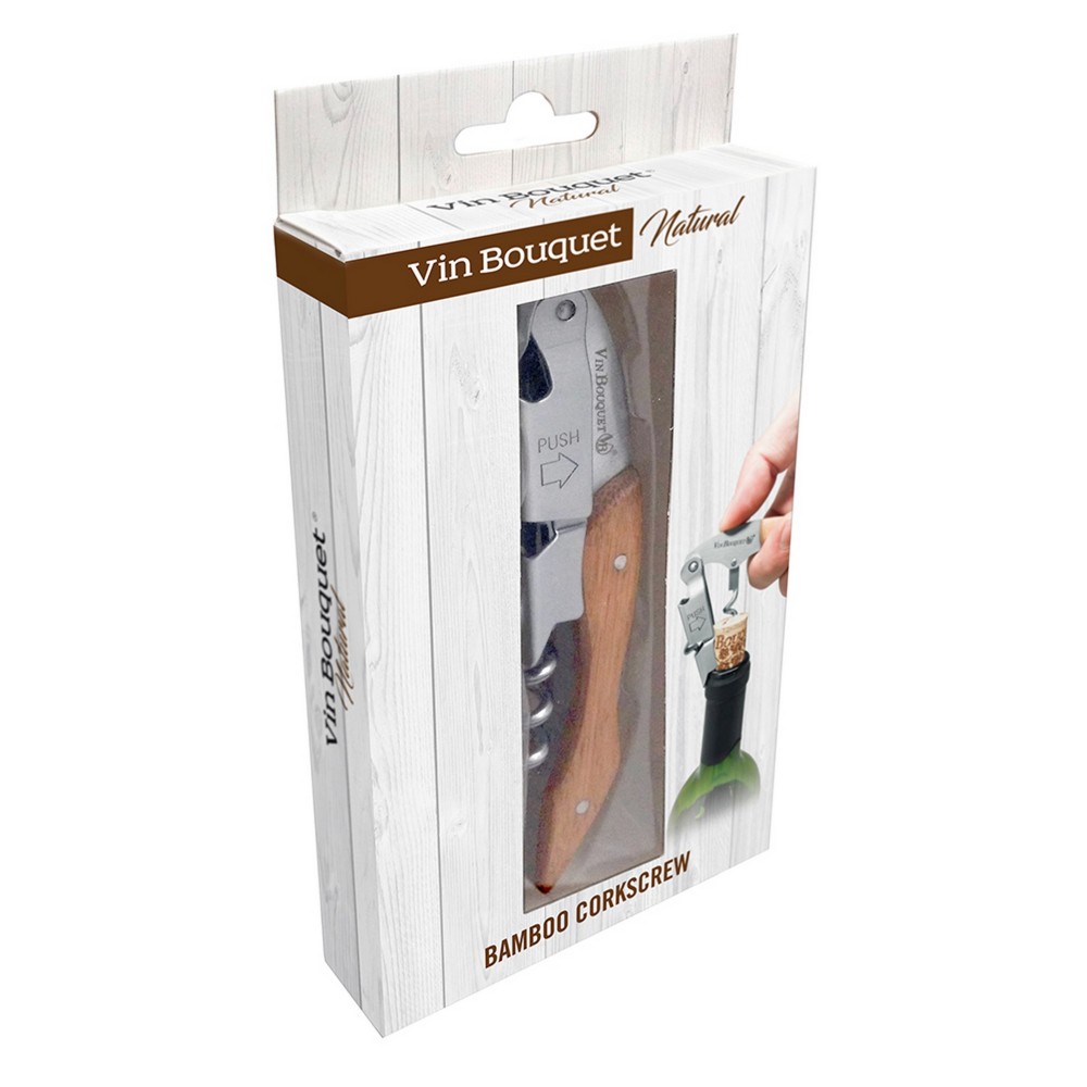 Vin Bouquet Бамбуков  тирбушон с двоен лост